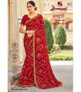 Laxmipati 7262 Navniya Georgette Red Saree