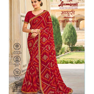 Laxmipati 7262 Navniya Georgette Red Saree