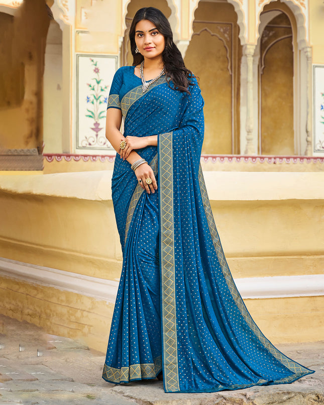 Laxmipati Silk Touch Royal Blue Sarees