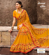 Laxmipati 7561 Bahurani Georgette Multicolor Saree