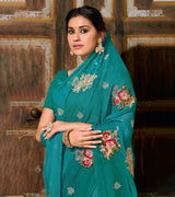 Laxmipati Chiffon Blue Sarees