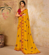 Laxmipati Sparkle Chiffon Gold Saree