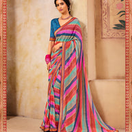 Laxmipati Brasso Multicolor Saree