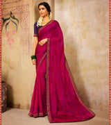 Laxmipati Silk Crape Wine Saree