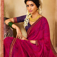 Laxmipati Silk Crape Wine Saree