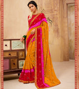 Laxmipati chiffon Multicolor Saree