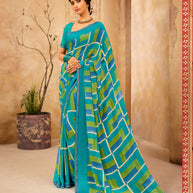 Laxmipati Georgette Multicolor Saree