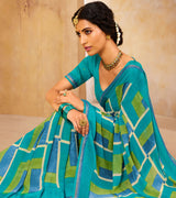 Laxmipati Georgette Multicolor Saree