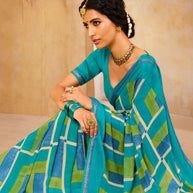 Laxmipati Georgette Multicolor Saree