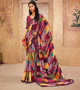 Laxmipati Georgette Multicolor Saree