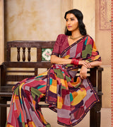 Laxmipati Georgette Multicolor Saree