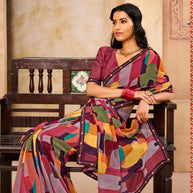 Laxmipati Georgette Multicolor Saree