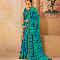 Laxmipati Silk Crape Multicolor Saree