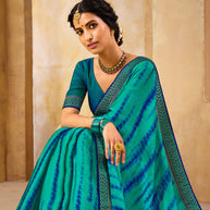Laxmipati Silk Crape Multicolor Saree