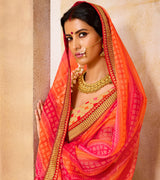 Laxmipati Brasso Orange Saree