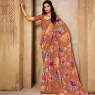Laxmipati Georgette Multicolor Floral Saree