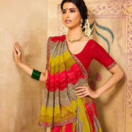 Laxmipati Georgette Multicolor Saree