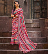 Laxmipati Sparkle Chiffon Multicolor Sarees