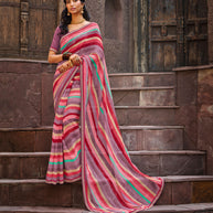 Laxmipati Sparkle Chiffon Multicolor Sarees