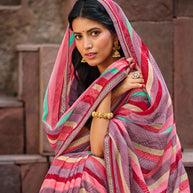 Laxmipati Sparkle Chiffon Multicolor Sarees