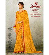 Laxmipati Vandana 7769 Charutha Chiffon Yellow Saree