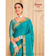 Laxmipati Kesaar 7790 Chacsiya Satin Chiffon Sky Blue Saree