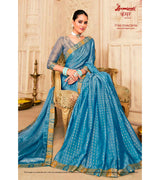 Laxmipati Kesaar 7793 Chacsiya Satin Chiffon Light Grey Saree