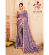 Laxmipati Kesaar 7797 Chacsiya Satin Chiffon Violet Saree