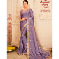 Laxmipati Kesaar 7797 Chacsiya Satin Chiffon Violet Saree