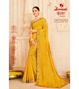 Laxmipati Kesaar 7798 Chacsiya Satin Chiffon Mustard Saree