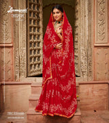 Laxmipati JAMUN 7897 Silk Chiffon Red Sarees