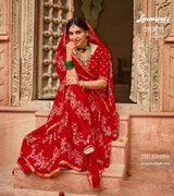 Laxmipati JAMUN 7897 Silk Chiffon Red Sarees