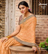 Laxmipati JAMUN 7901 Chiffon Light Orange  Sarees