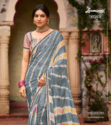 Laxmipati JAMUN 7903 Metal Chiffon Steel Grey Sarees