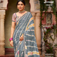 Laxmipati JAMUN 7903 Metal Chiffon Steel Grey Sarees