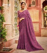 Laxmipati JAMUN 7904 Rimzim Brasso Wine Sarees