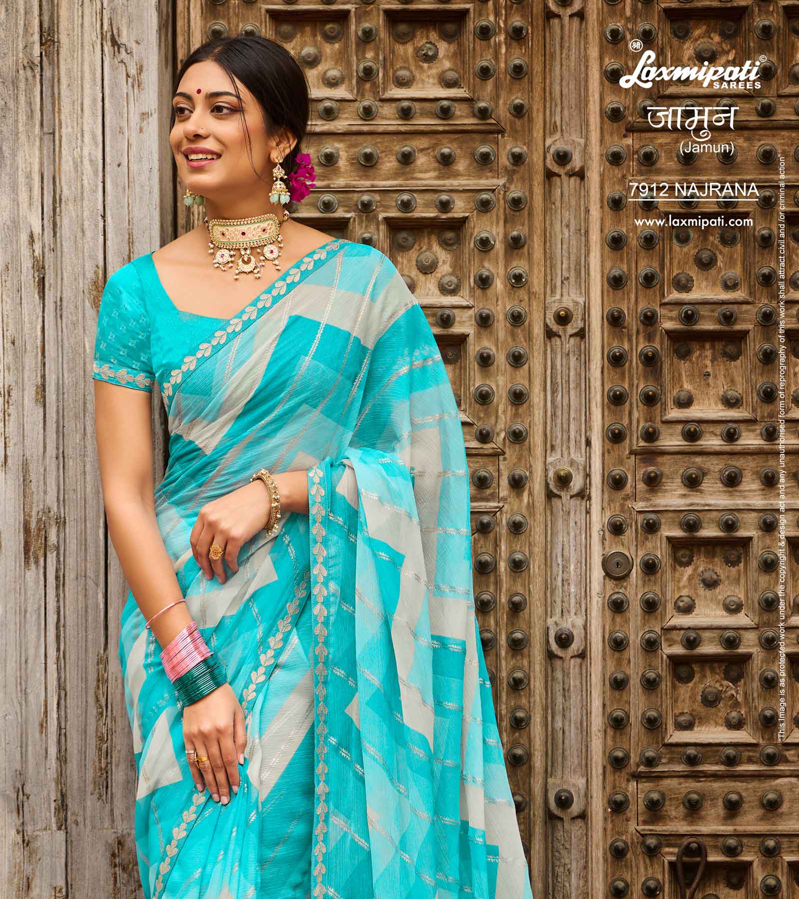 Buy Laxmipati Sarees Printed Daily Wear Brasso Multicolor Sarees Online @  Best Price In India | Flipkart.com