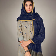 Laxmipati Pure Cotton Steal Grey Contract Dobby Designs With Duppata & Pant