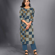 Laxmipati Misty Moonlight Straight Cut Kurti With Digital Print