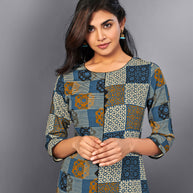 Laxmipati Misty Moonlight Straight Cut Kurti With Digital Print