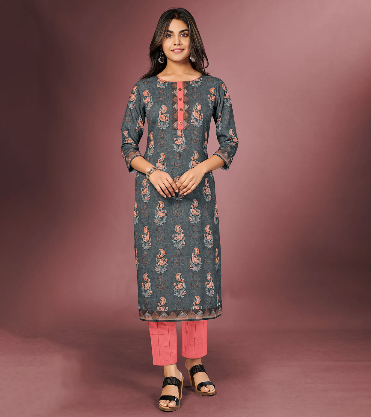Laxmipati Benjamin Moore Straight Cut Kurti With Digital Print