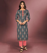 Laxmipati Benjamin Moore Straight Cut Kurti With Digital Print