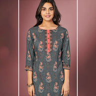 Laxmipati Benjamin Moore Straight Cut Kurti With Digital Print