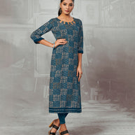 Laxmipati Steel Straight Cut Kurti With Digital Print