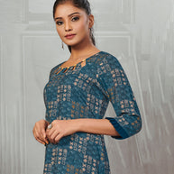 Laxmipati Steel Straight Cut Kurti With Digital Print