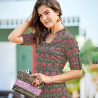Laxmipati Crepe Multicolor kurtis