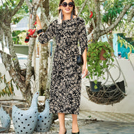 Laxmipati Polygenic Crepe with Georgette Touch Multicolor Kurti