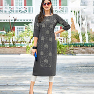 Laxmipati Polygenic Crepe with Georgette Touch Multicolor Kurti