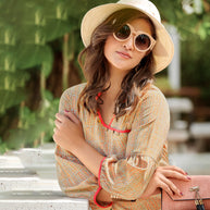 Laxmipati Polygenic Crepe with Georgette touch Multicolor kurtis