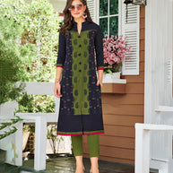 Laxmipati Polygenic Crepe with Georgette touch Multicolor kurtis